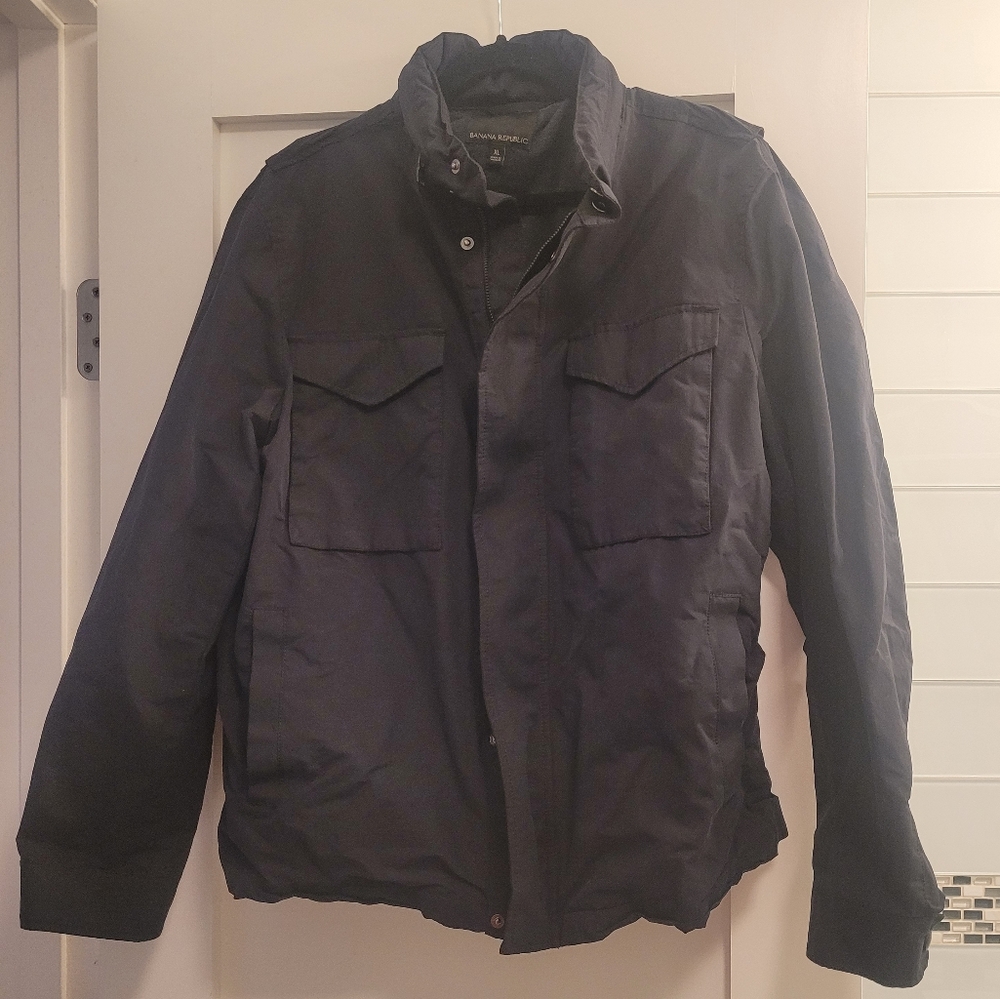 Banana Republic Water Resistant Field Jacket, men's XL, navy